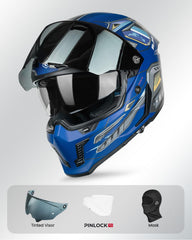 ILM MF509 Cyborg Blue Pinlock70 lens helps prevent fog during commutes