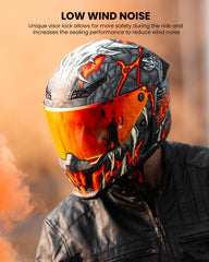 ILM MF509 Day1 Orange dual visor demonstrates adaptive glare control
