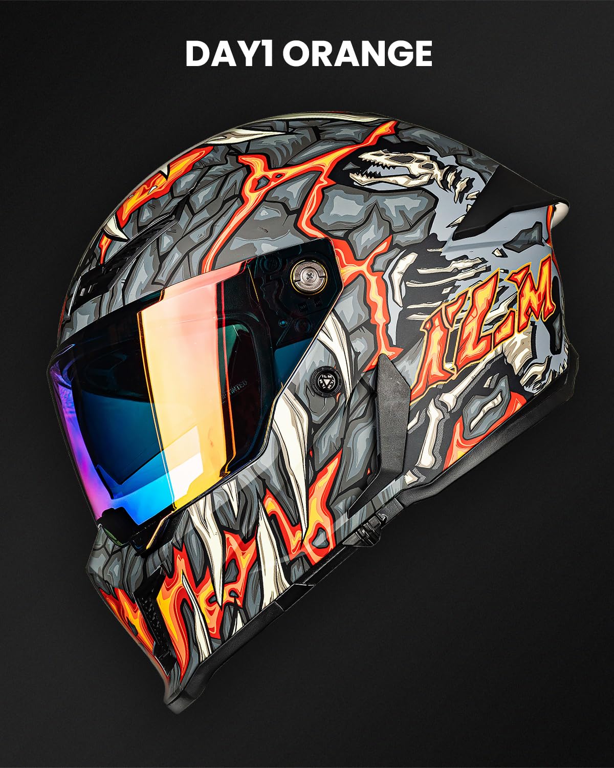 ILM MF509 Day1 Orange two-head-models support European and American riders