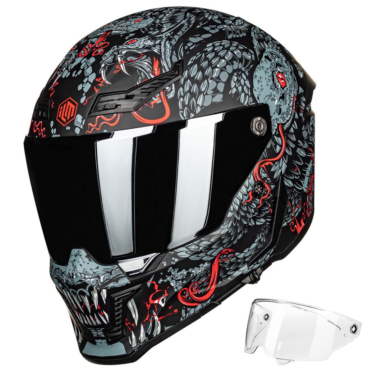 ILM MF509 Mythology Red front view helmet for daily riding comfort.