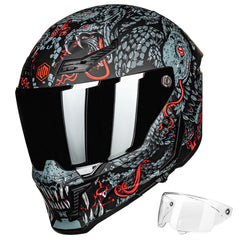 ILM MF509 Mythology Red front view helmet for daily riding comfort.