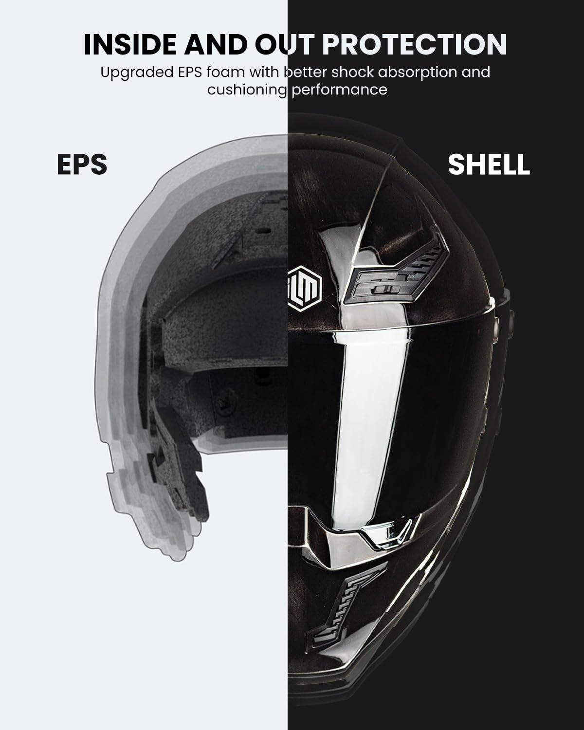 ILM MF509 two head models fit EU and US riders.