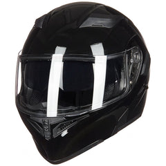ILM dual visor helmet top view highlights compact, aerodynamic shell.