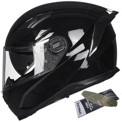 ILM full-face helmet with anti-fog Pinlock front view for clear winter riding.