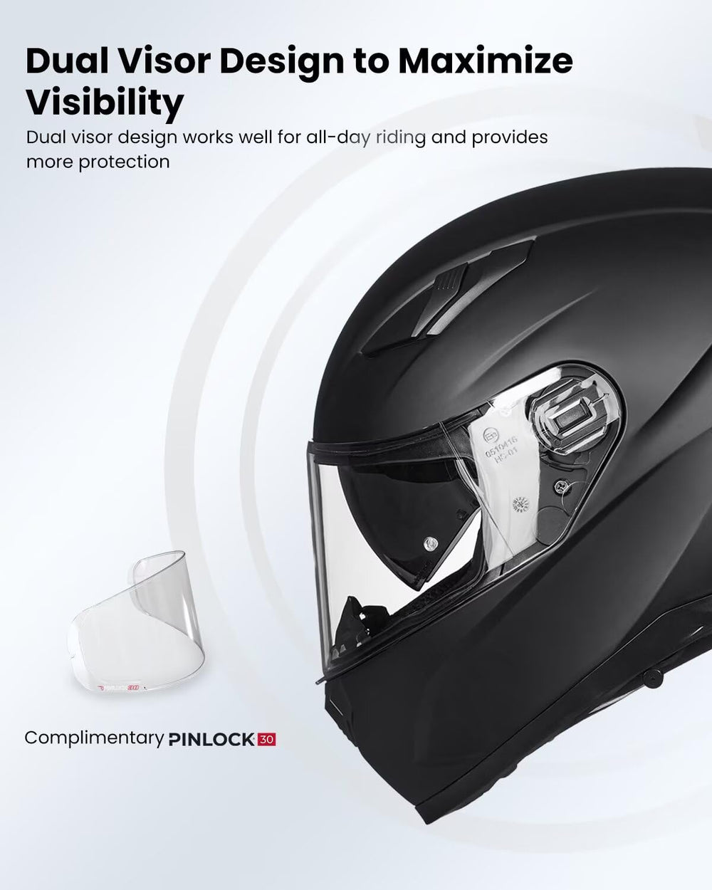 ILM helmet with heated shield compatibility for clear cold-weather visibility