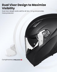ILM helmet with heated shield compatibility for clear cold-weather visibility
