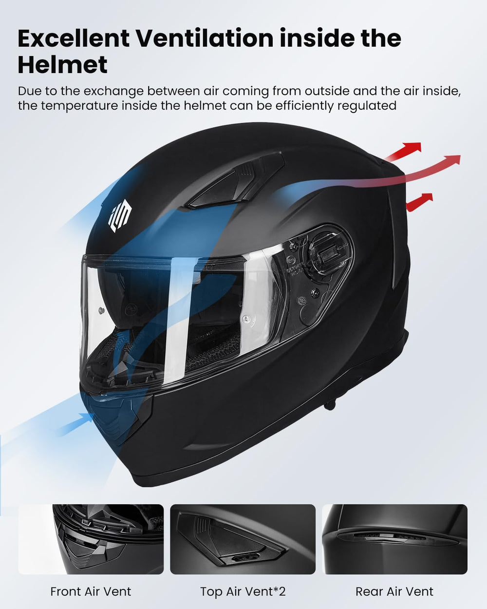 ILM helmet interior with removable washable liner for easy care
