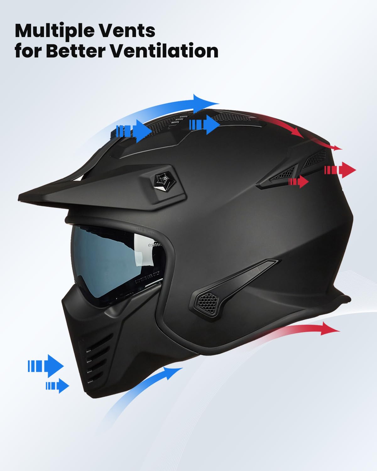 ILM 726X ventilation system keeps you cool on trails.