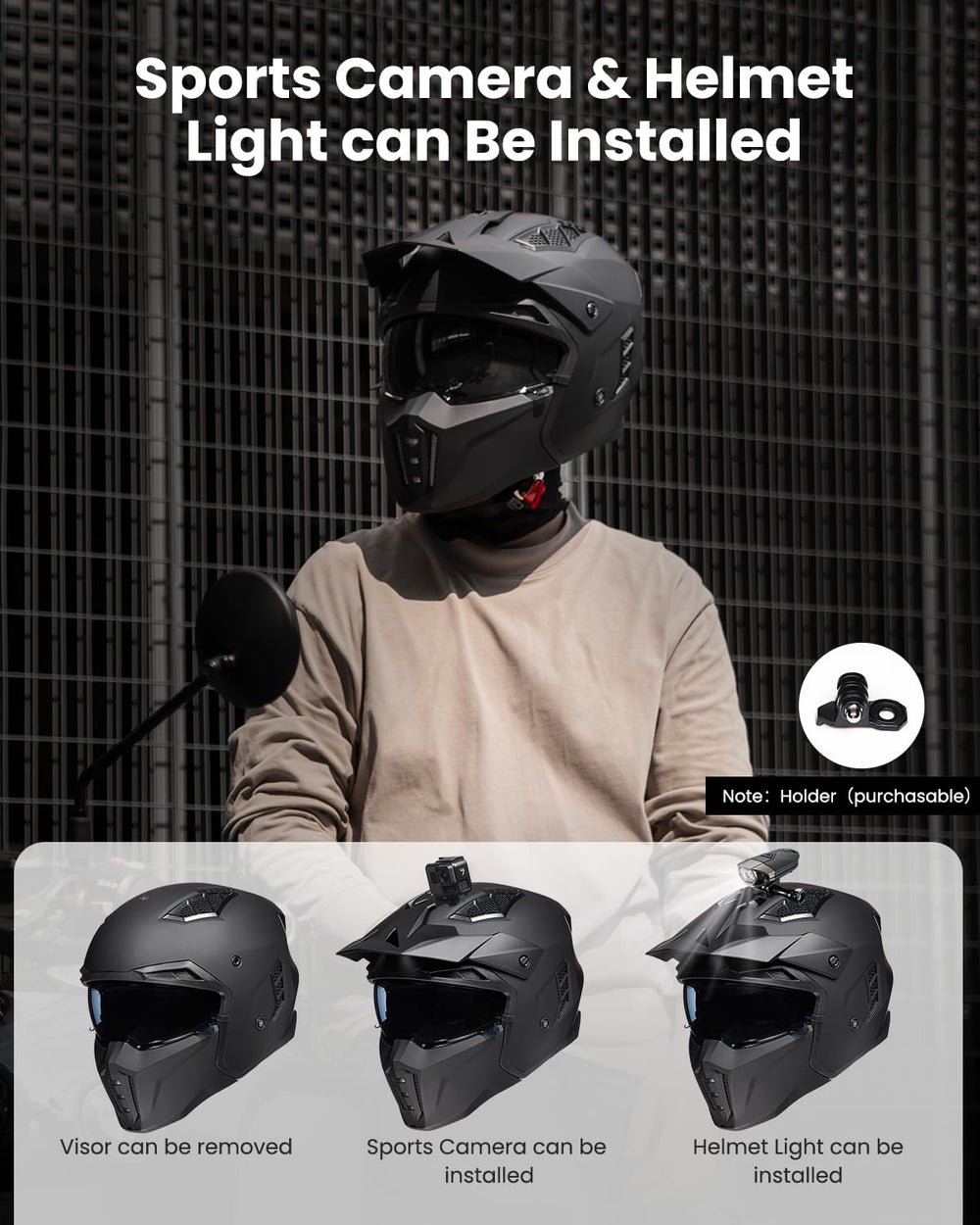 ILM Z302 with visor blocks sun and debris for clearer visibility