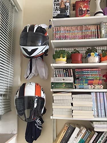 ILM steel helmet rack in black adds durable, space-saving storage