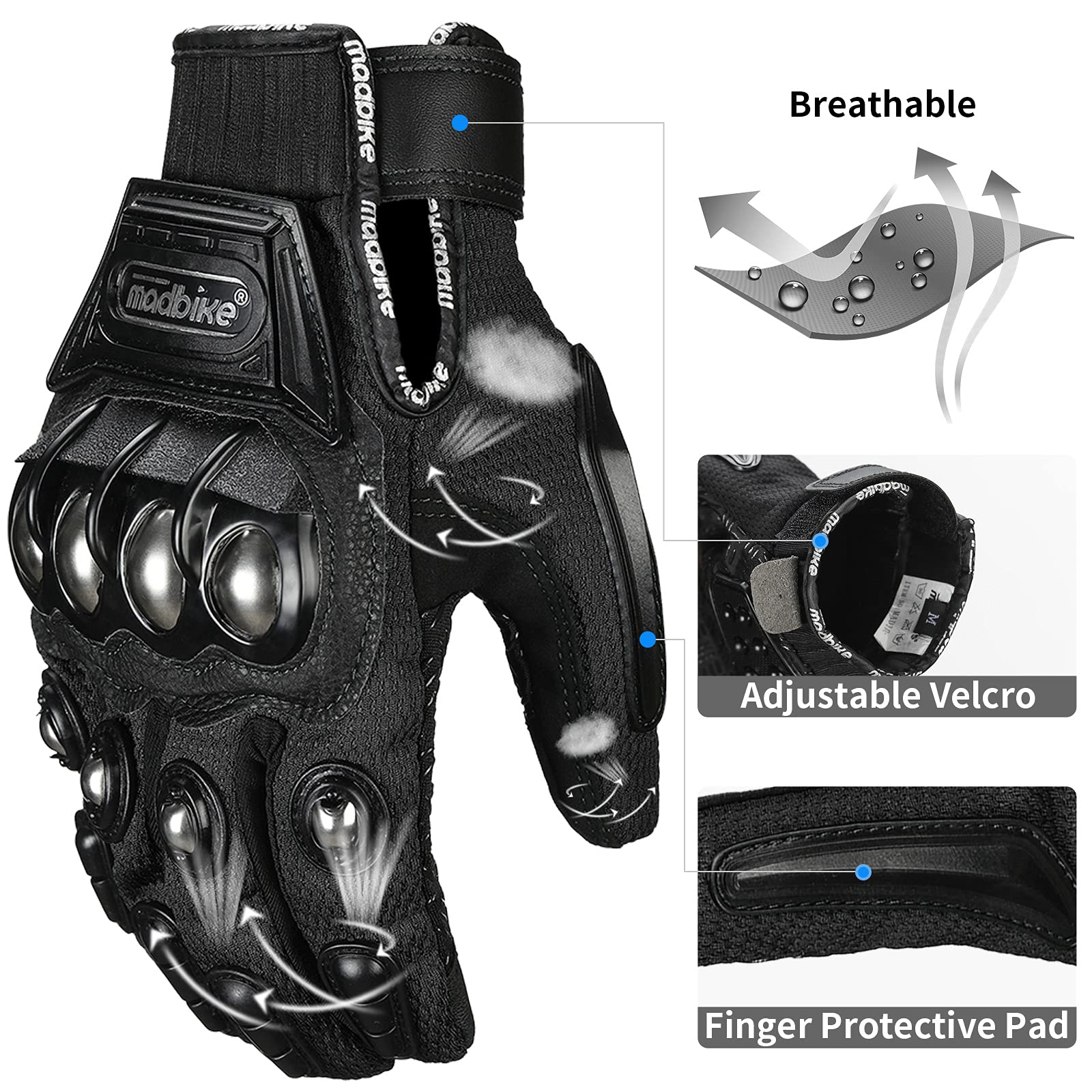 ILM Steel Knuckle Glove back-of-hand ergonomic design fits natural hand arch.