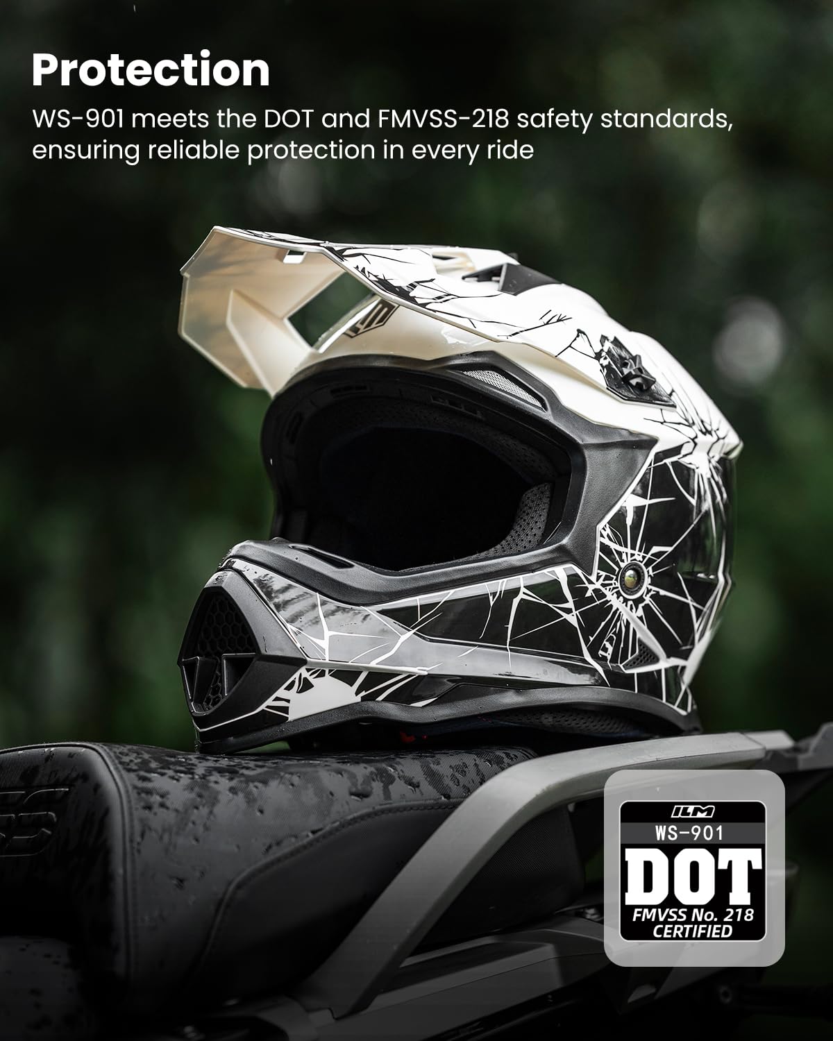 ILM WS901 packaging includes gloves, balaclava, and tinted goggles for complete protection