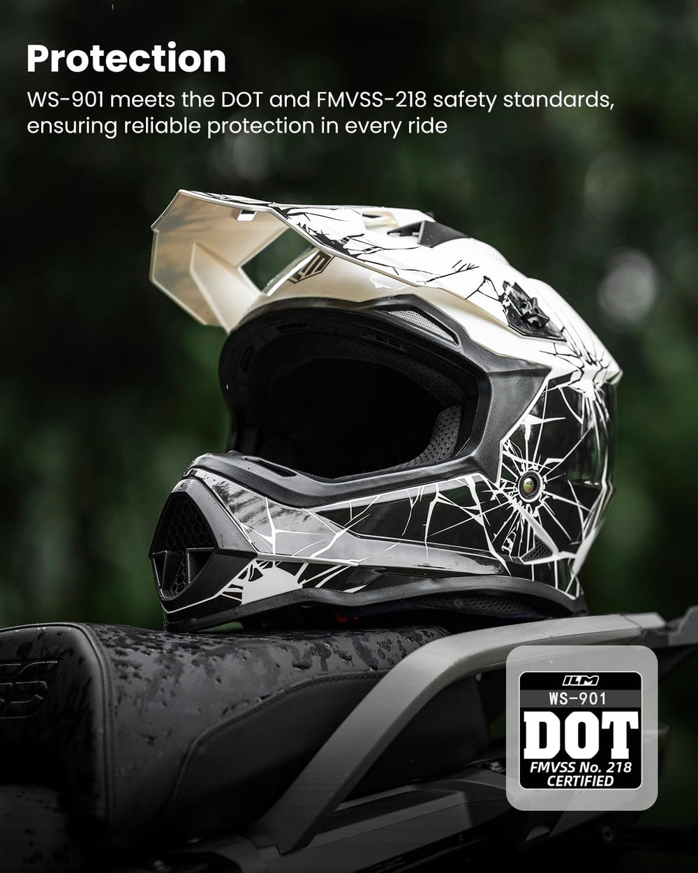 ILM WS901 packaging includes gloves, balaclava, and tinted goggles for complete protection