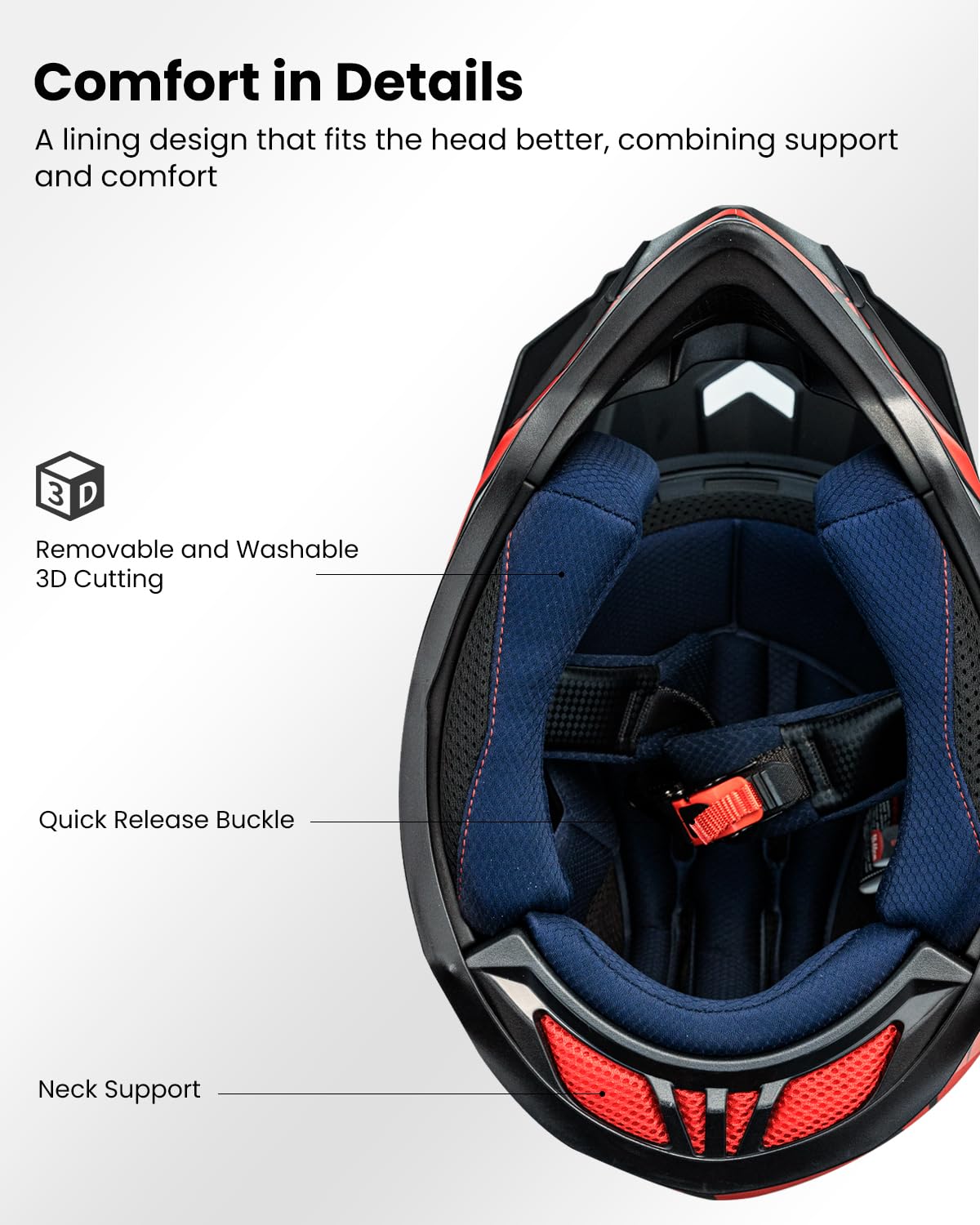 ILM WS901 ventilation vents deliver cooling air during hot rides