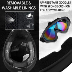 ILM UV-resistant goggles for clear vision and sweat absorption