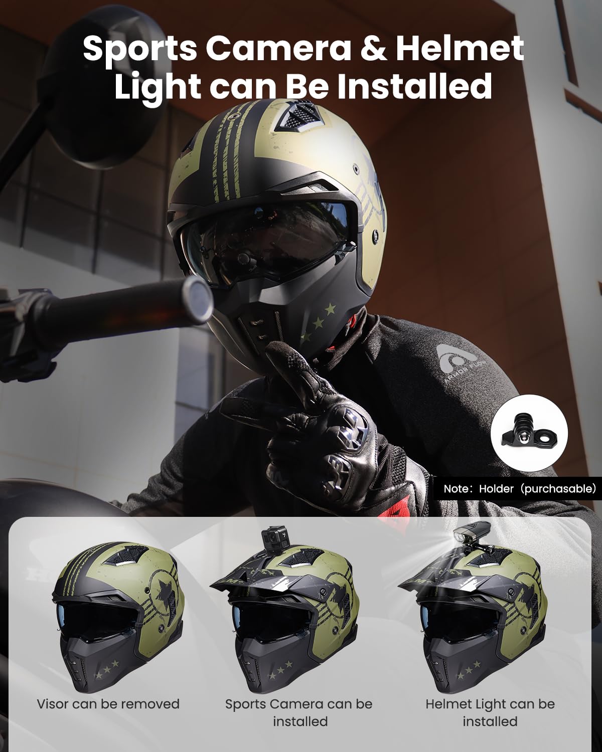 ILM Z302 army green brim with adjustable angles