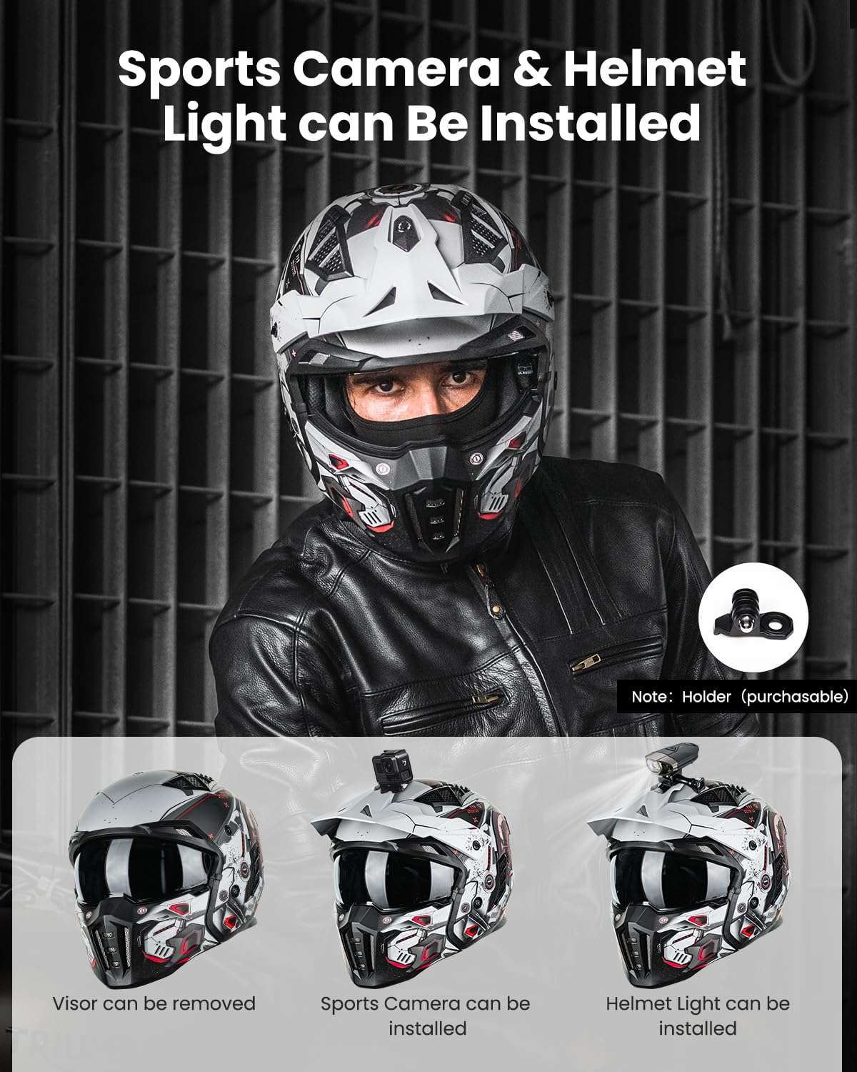 ILM Z302 camera mount integrated for action footage without sacrificing safety.