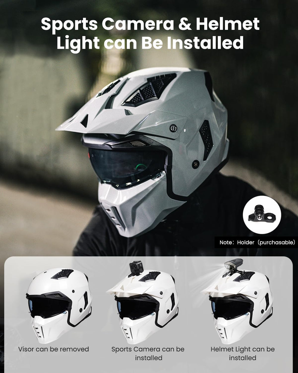 Camera mount-ready ILM Z302 helmet design for ride footage