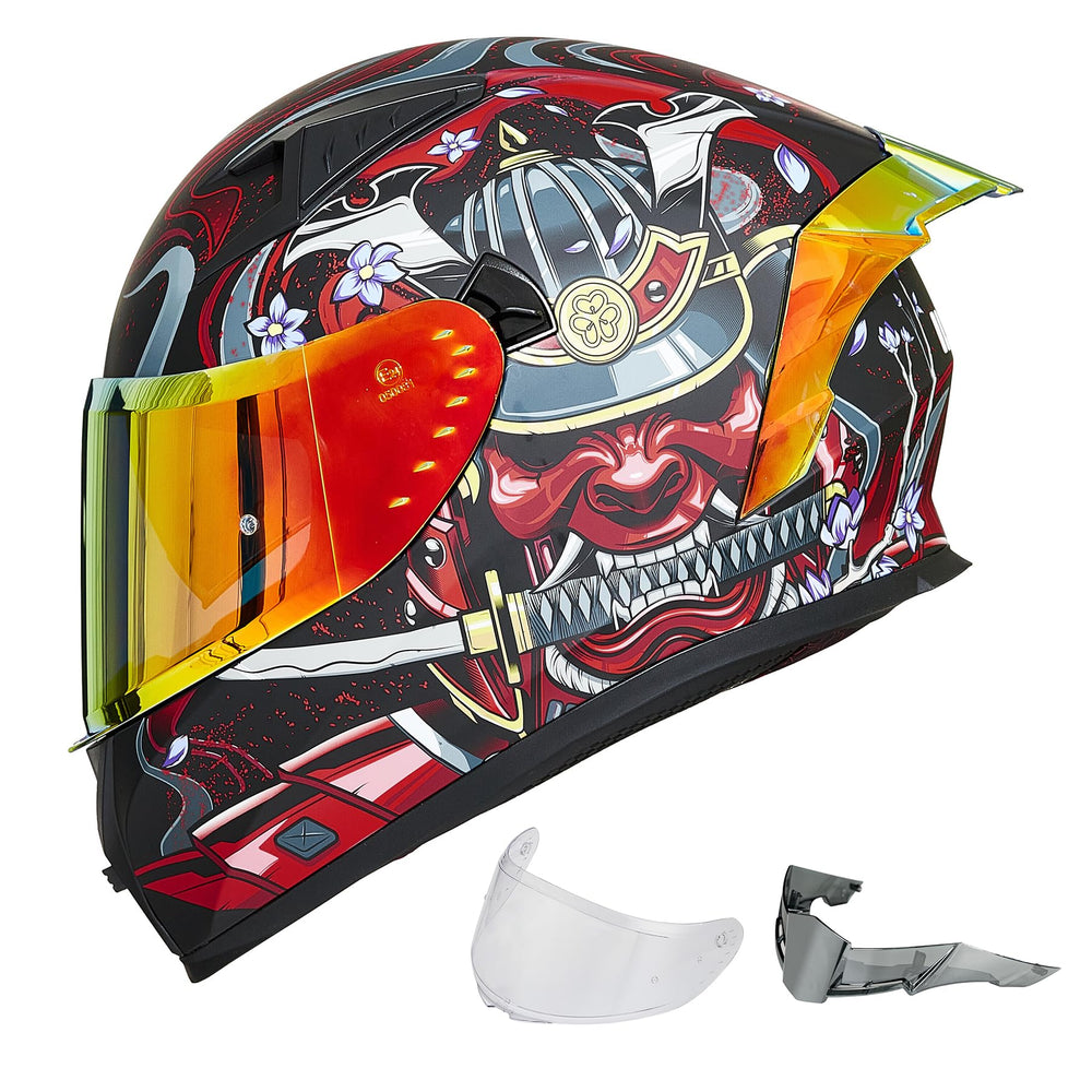 ILM Z501 full-face helmet in armor red for urban and sport riding.