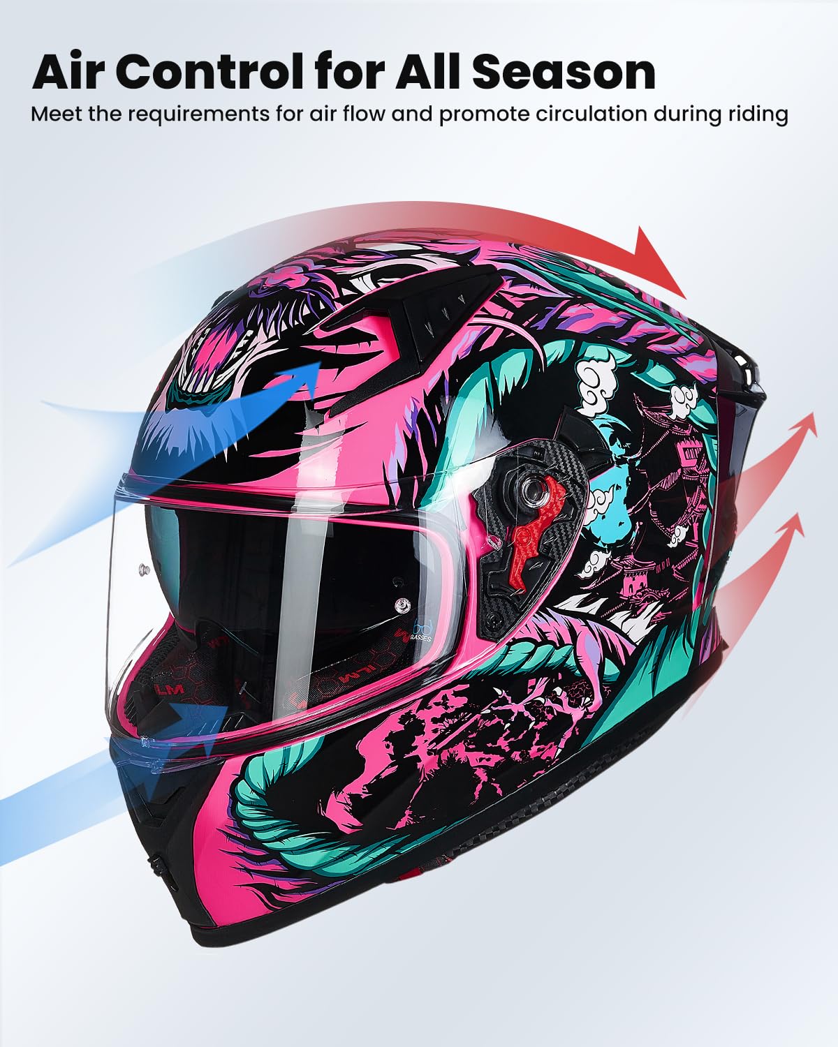 ILM Z501 visor supports Pinlock anti-fog for fog-free vision.