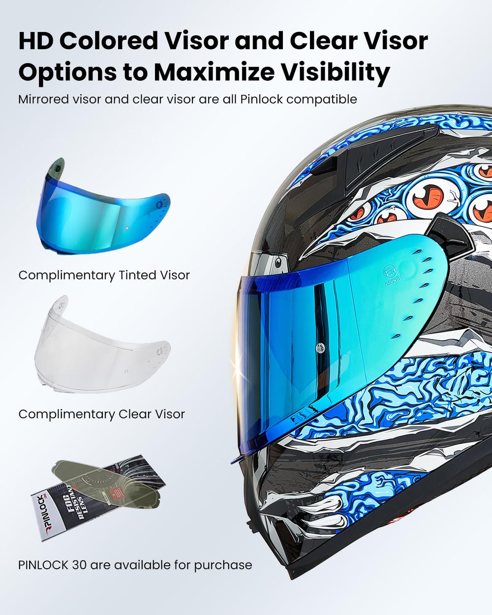 ILM Z501 visor lock keeps visor secure at high speeds