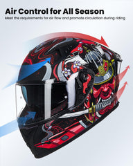 ILM Z501 mirrored visor front view reduces glare on sunny days.