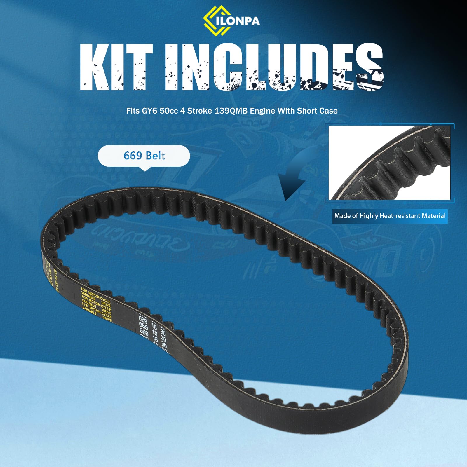 ILONPA 669 belt 669x18.1 for heat resistance and durability