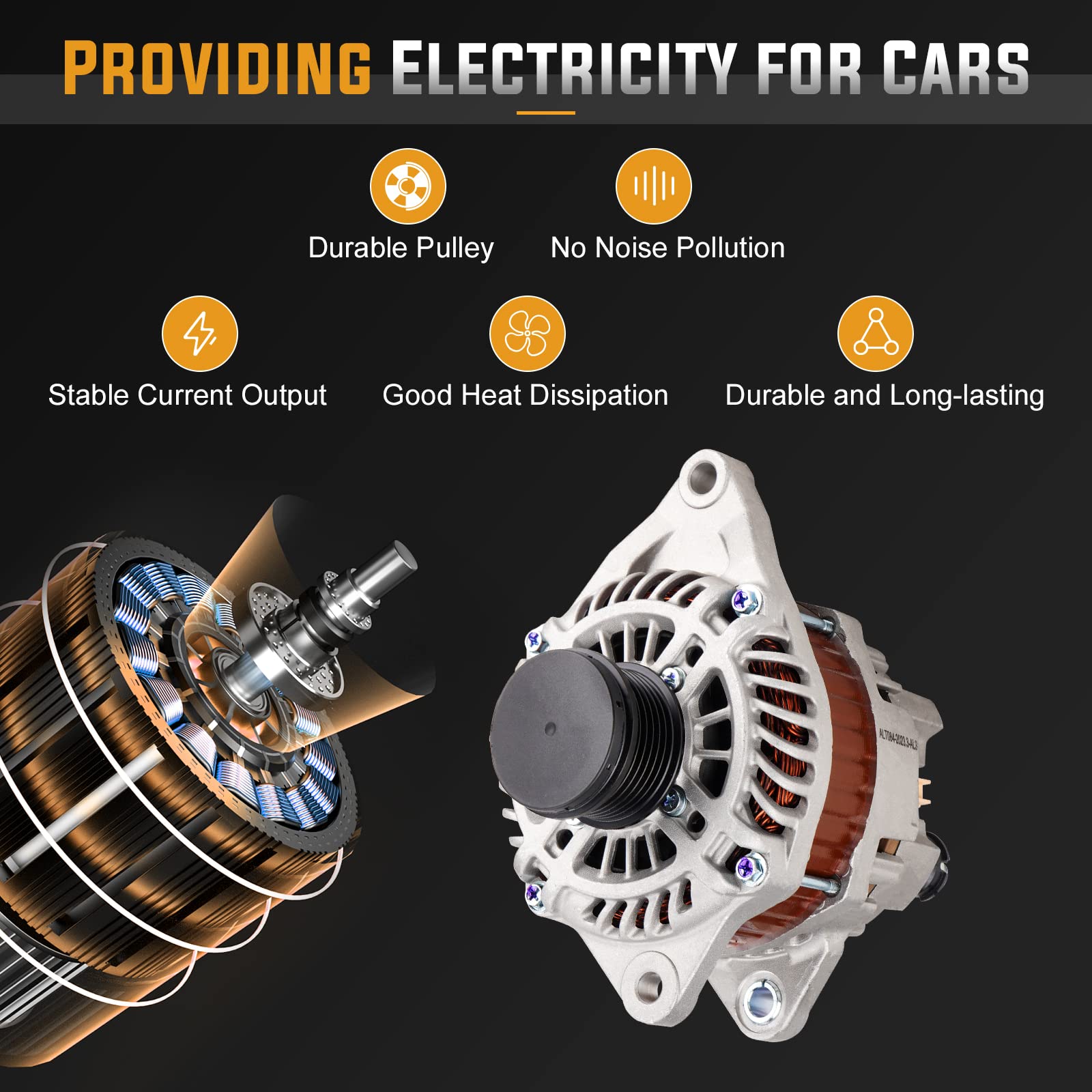 ILONPA alternator for Chrysler 200 2.4L, electronics remain energized while driving