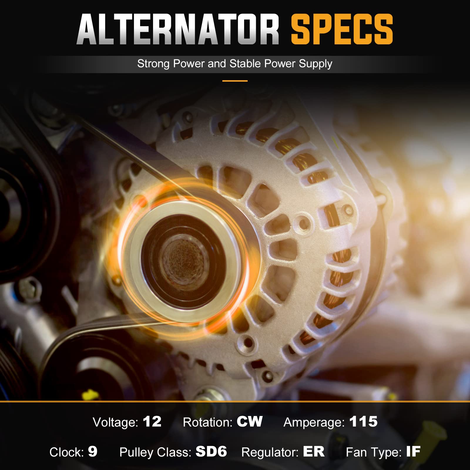 ILONPA alternator for Jeep Compass 2.4L, steady electrical power for daily use