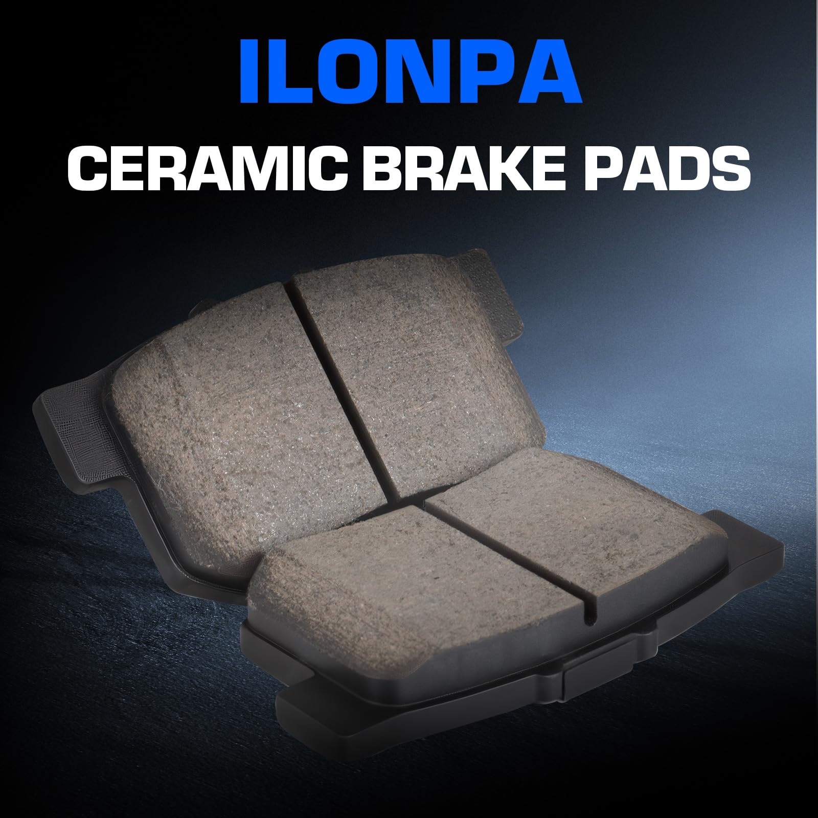 ILONPA rear ceramic brake pads for Honda Accord—reliable stopping with low noise.