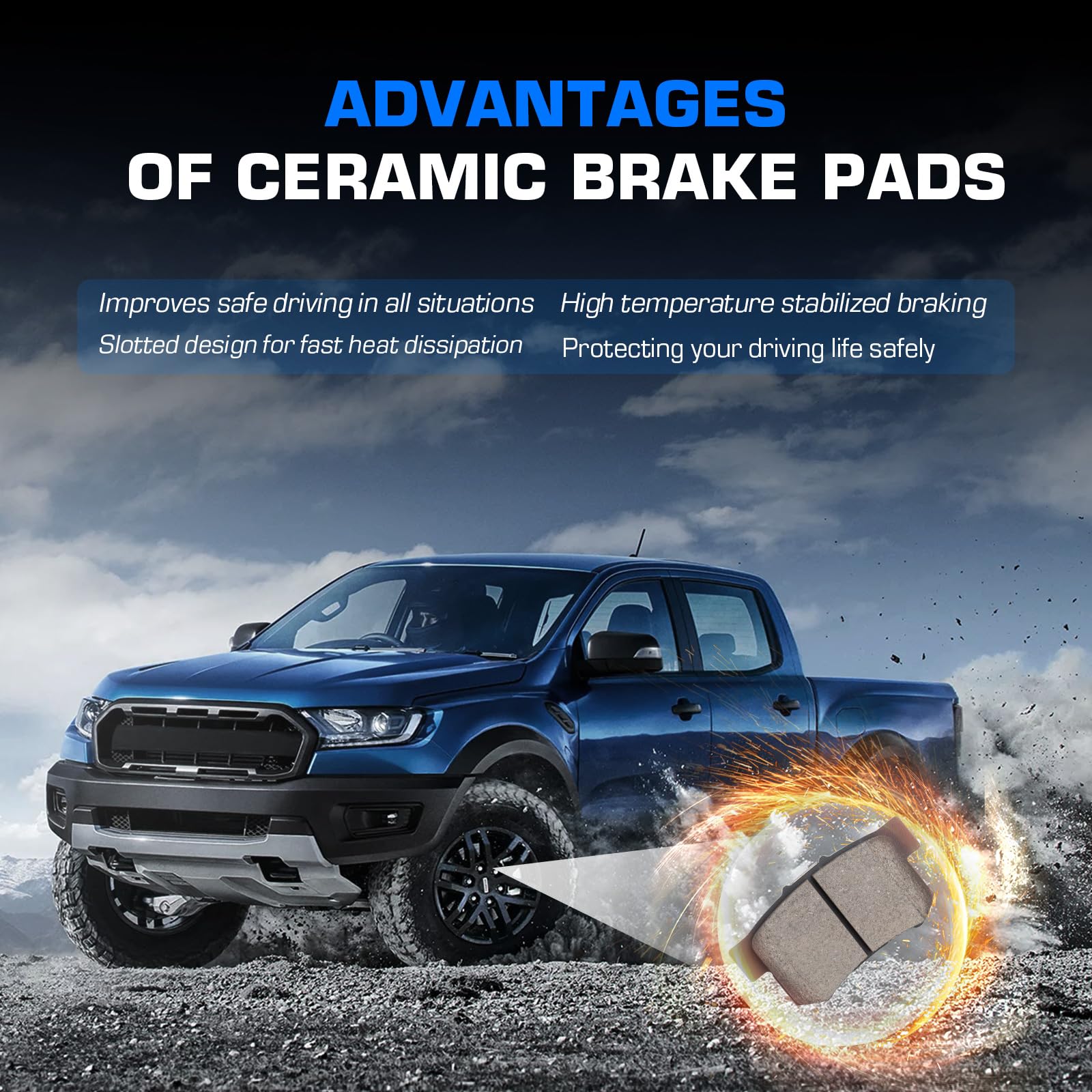 ILONPA rear ceramic brake pads for Acura ILX/TSX—consistent braking quality.