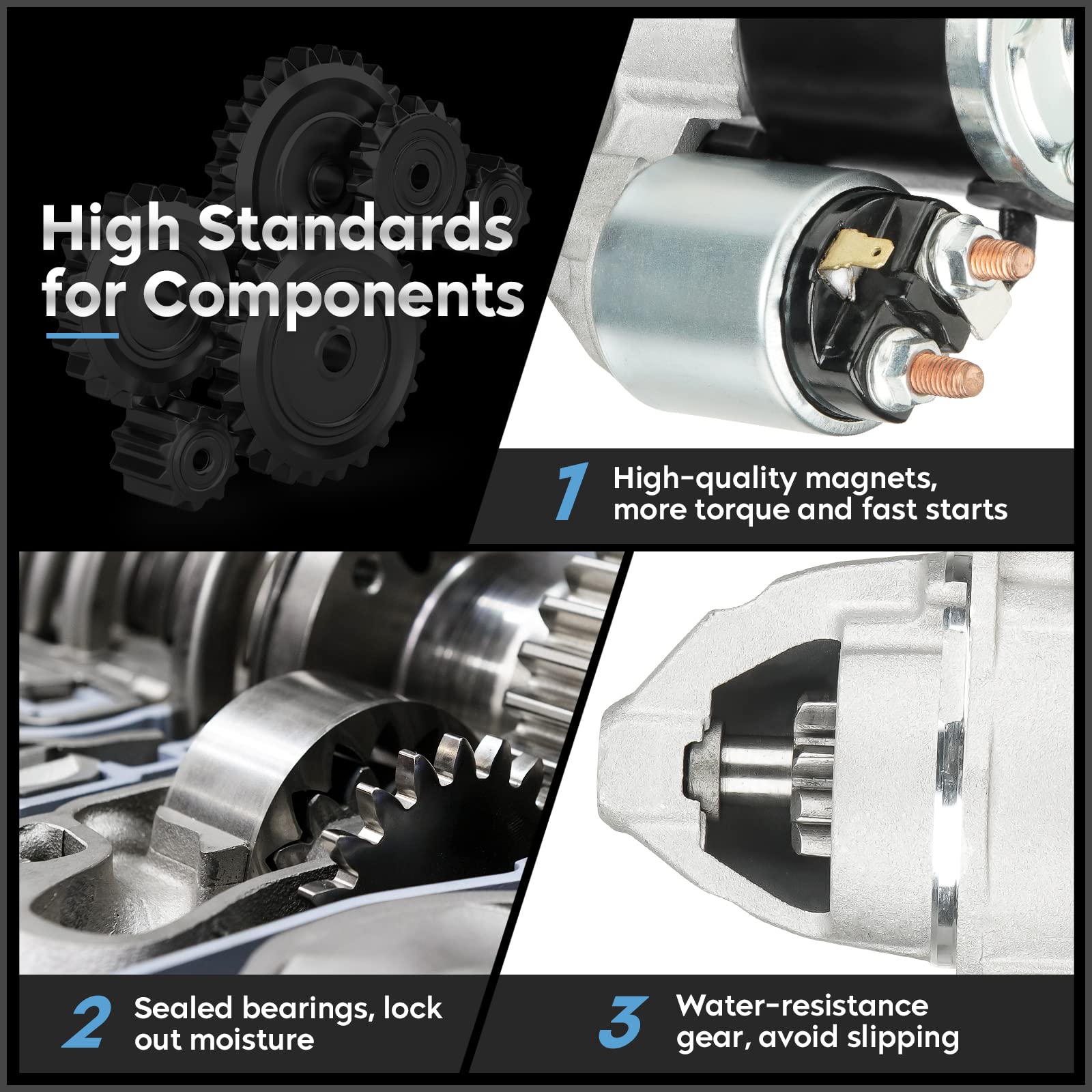ILONPA starter for Dodge Caliber 24L—compact, durable replacement
