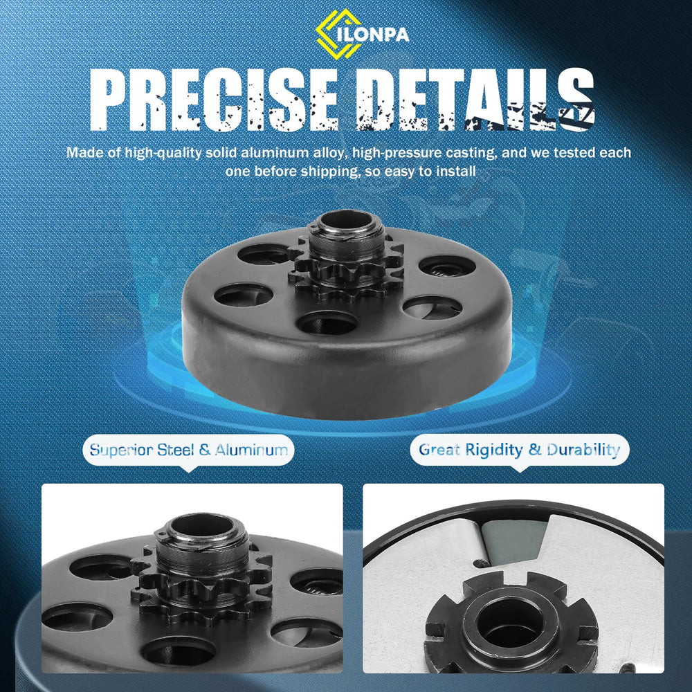 ILONPA steel construction clutch delivers durability during high-friction operation.