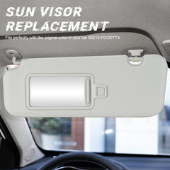 ILONPA sun visor fabric and ABS plastic material close-up