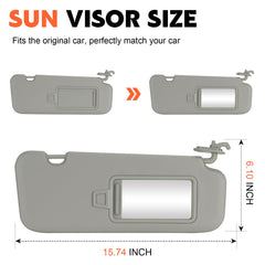 ILONPA right side sun visor with mirror for Elantra keeps makeup organized