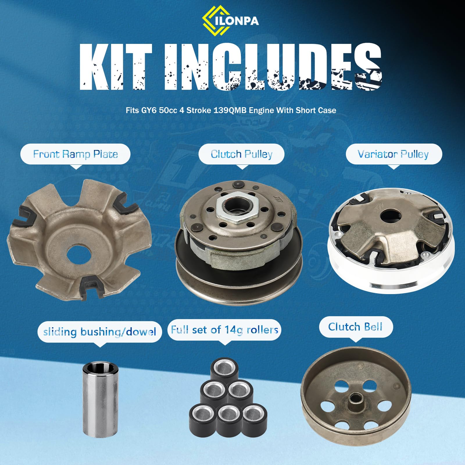 ILONPA variator assembly with 16x13 mm rollers for smooth takeoffs