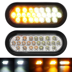 partsam-2pcs-6-5-inch-oval-amber-white-strobe-lights-24led