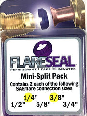 FlareSeal MSP-0406 Leak-Free SAE Flare Connections for Mini-Splits 1/4 Inch and 3/8 Inch Lines