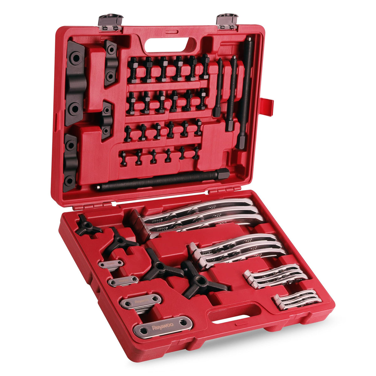 Reywoo Gear Puller Set, 3" 4" 6" 8" Bearing Puller Kit for Pulley Gear Bearing Flywheel Removal, Cr-V Steel 2 Jaw & 3 Jaw Gear Puller with Reversible Jaws