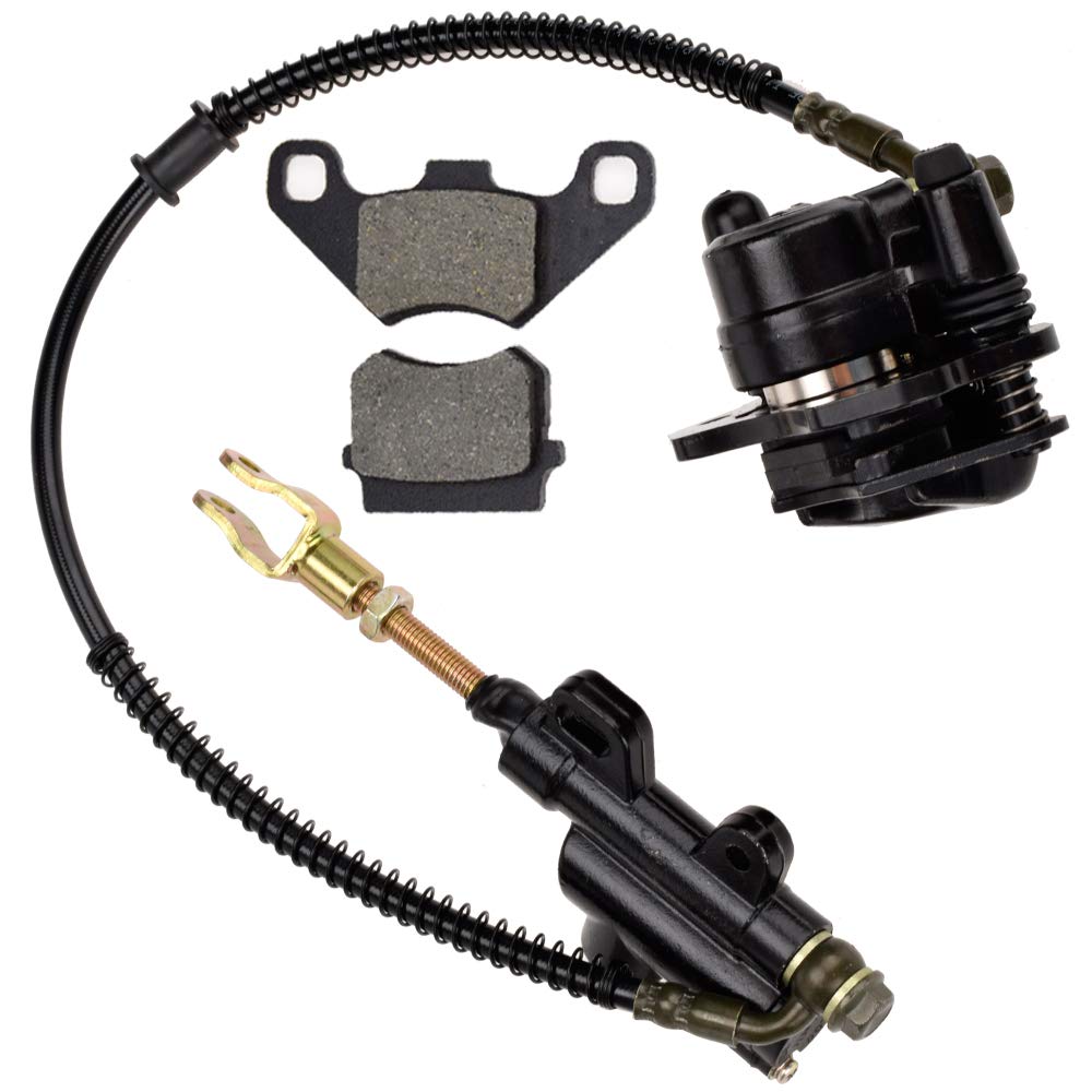 HIAORS Rear Brake Master Cylinder & Caliper Assembly for Tao Tao, Coolster ATVs