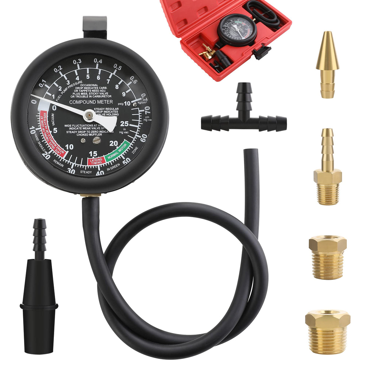Hromee Fuel Pump & Vacuum Tester Gauge – Carburetor Diagnostics Kit
