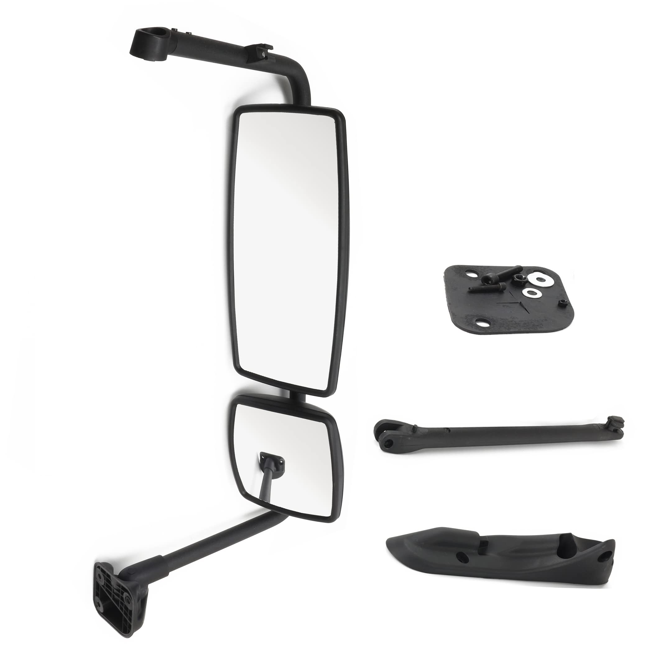 CPOWACE Door Mirror with Arm Black Fit for International 4300 4400 7400 7600 8500 8600 (right side)