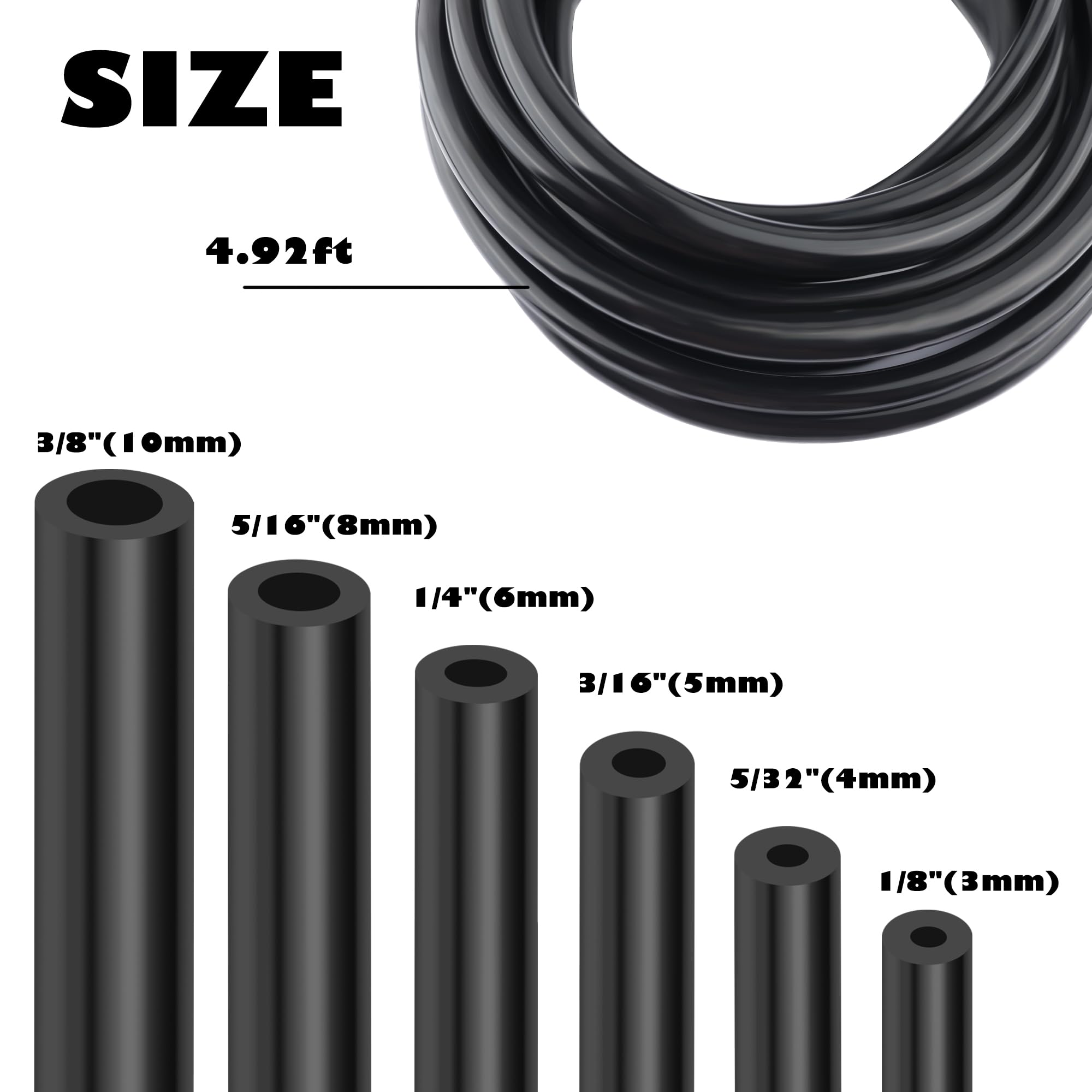 OFBand silicone vacuum hose 5-32in ID flexible routing in tight engine spaces