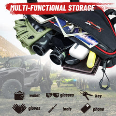 StarknightMT 2-Pack Roll Bar Bag — Universal Water-Resistant Triangle Storage for UTVs (1.75–2 in Roll Bars)