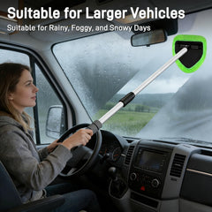XINDELL 29-Inch Windshield Cleaner Tool – Extended Handle, 4 Microfiber Pads & Nano-Fiber Pad Kit
