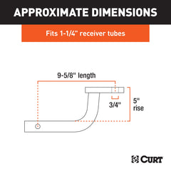 CURT 45014 Class 2 Ball Mount – 1-1/4