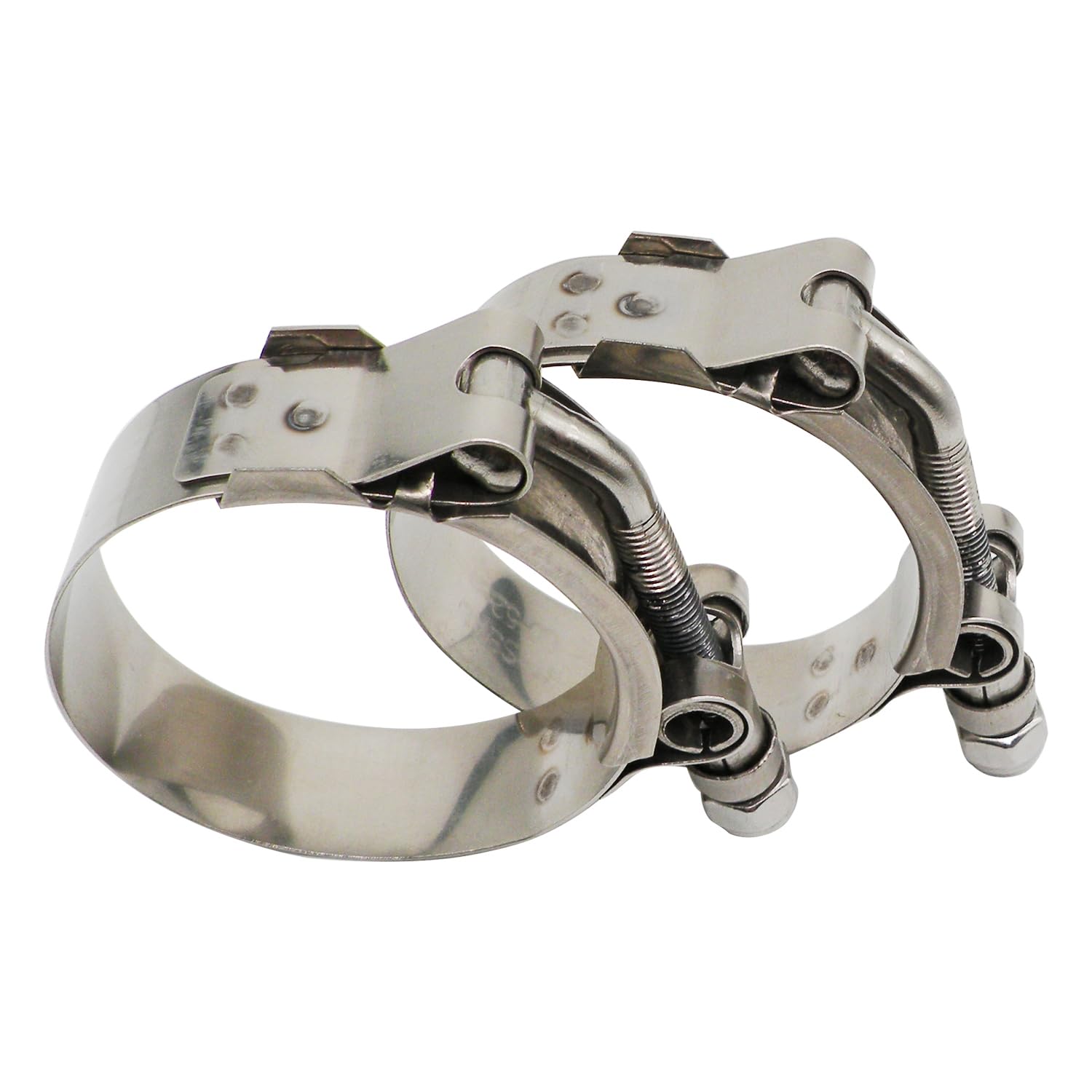 ROADFORMER 2in T-Bolt Hose Clamp – 55–63mm Stainless Steel, 2 Pack