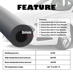 OFBand silicone vacuum hose 3-16in ID durable engine bay connections