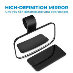 ISSYAUTO 2022 UTV Mirror – Clear Convex Glass, Shatterproof Tempered Glass, 1.375-2 in Mount, Fits Polaris RZR PRO XP and More