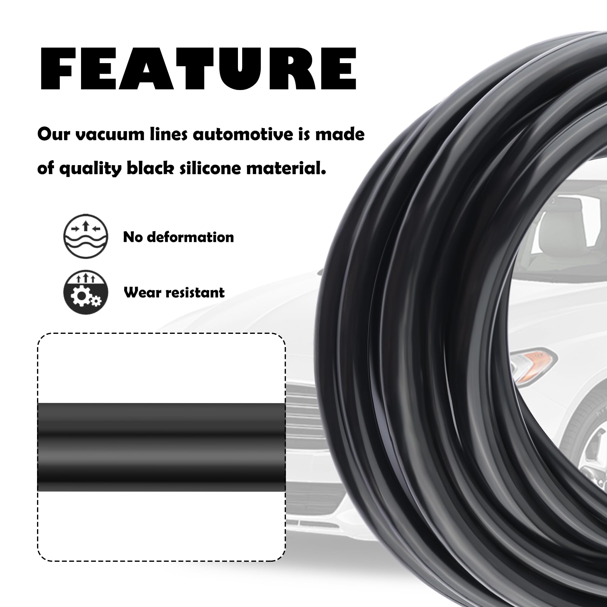 OFBand silicone vacuum hose 1-4in ID high-temp radiator and intake lines